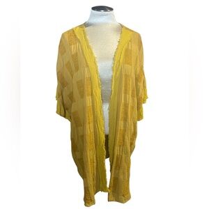 Umgee Yellow ochre Tunic Top cover kimono women’s S/M